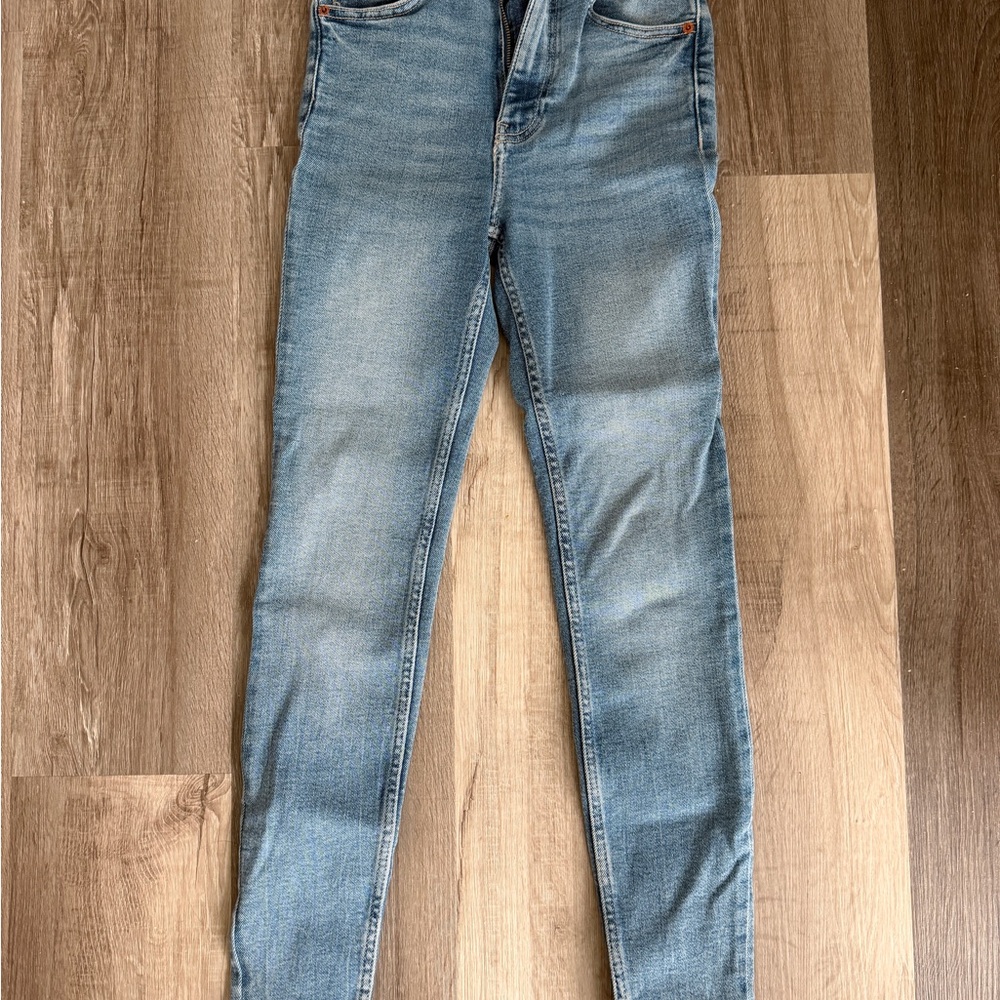 Zara Light Blue Skinny Jeans for Women